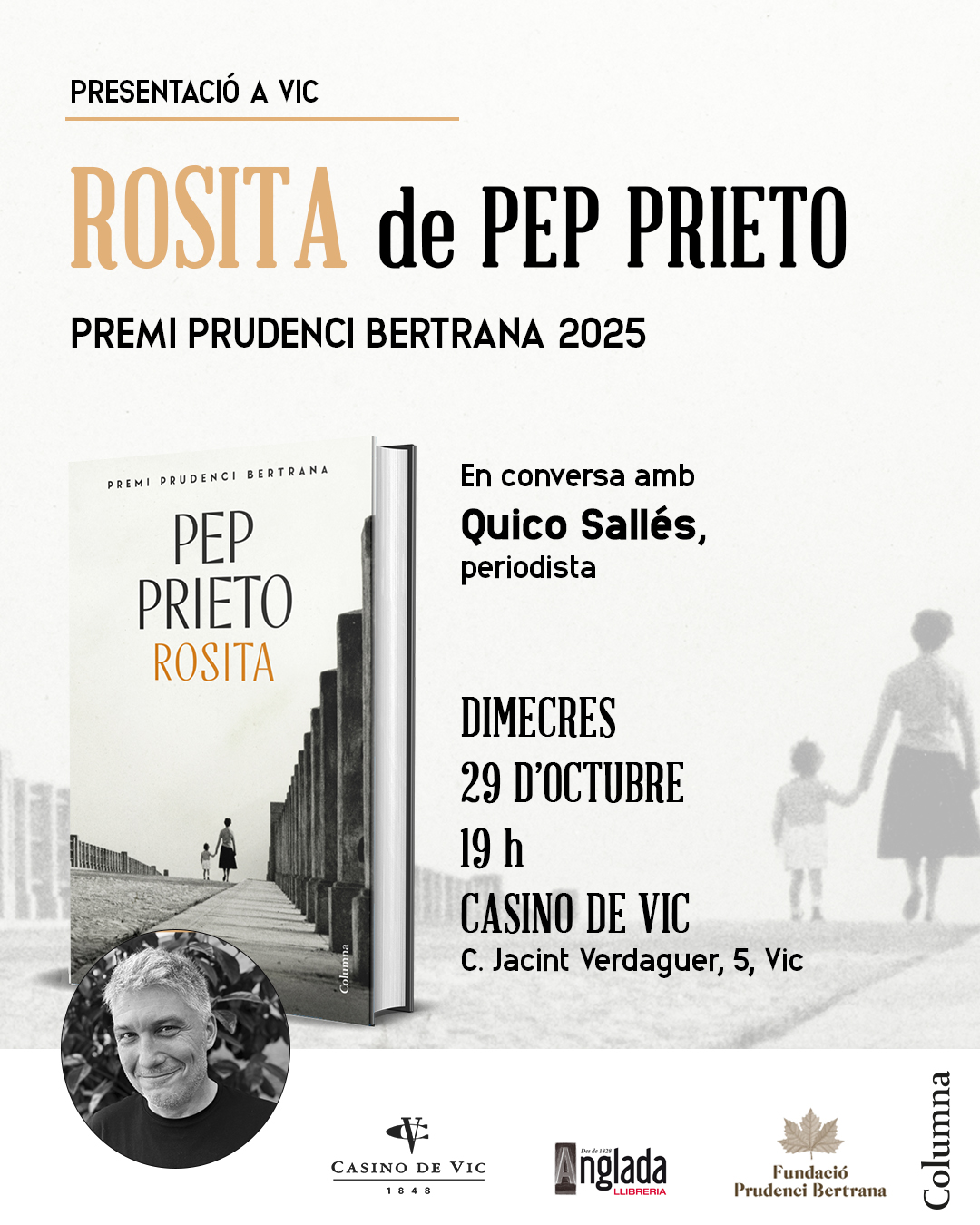 29.10.2025. PRESENTACIÓ ROSITA. PEP PRIETO. VIC.Q